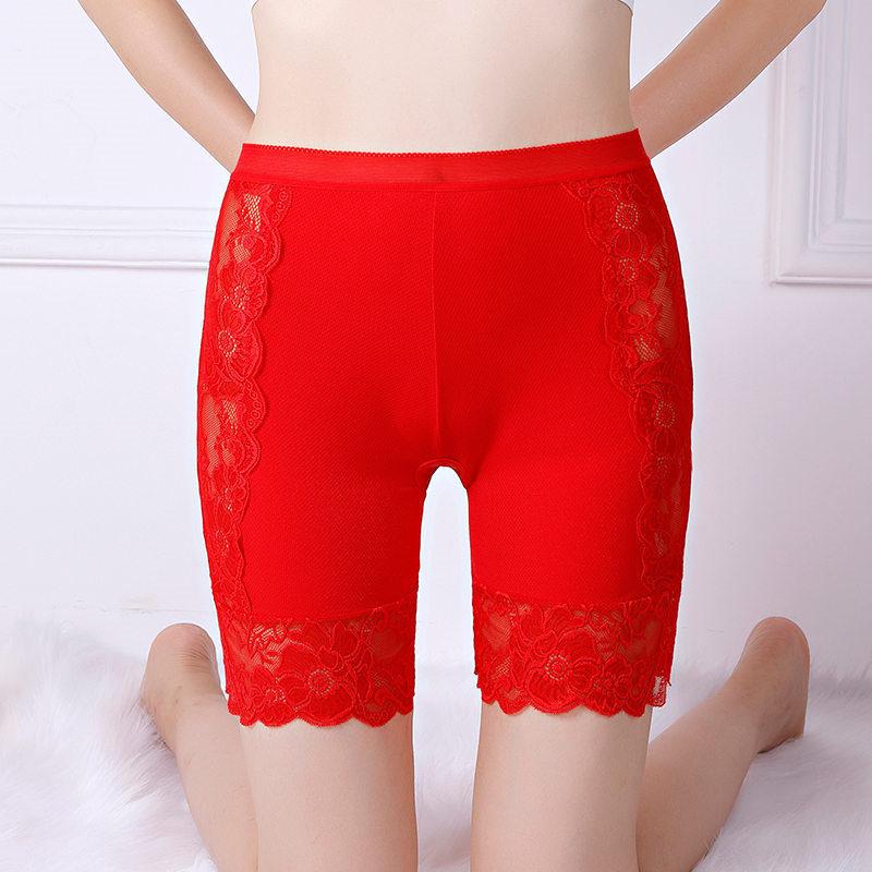 Seamless Safety Shorts Women High Waist Sexy Lace Boyshorts Female Summer Anti Chafing Boxers For Women Plus Size Underwear Lady