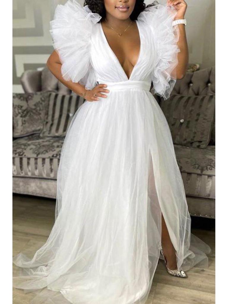 Свободное платье-трапеция в европейском и американском стиле из сетки, большой размер, коллекция весна-лето 2021 г.