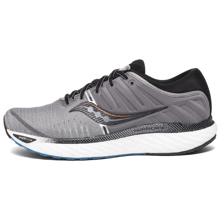 SAUCONY Сетчатая амортизация Hurricane Противоскользящая поддержка Легкие Низкие Кроссовки для бега Мужские Серый Черный S20544-25