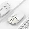 M203 USB Wireless Bluetooth Mouse Ultra Thin Quiet Rechargeable Wireless Compact Lightweight Compatible with iOS13 or Surface Tablet White 5.1