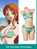 Женский косплей-костюм One Piece: Купальник-белье в зелено-белую полоску Луффи и Нами L