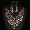 Sequined Scarf Indian Jewelry Set Exaggerated Metal Slice Bib Choker  Jewelry Gifts
