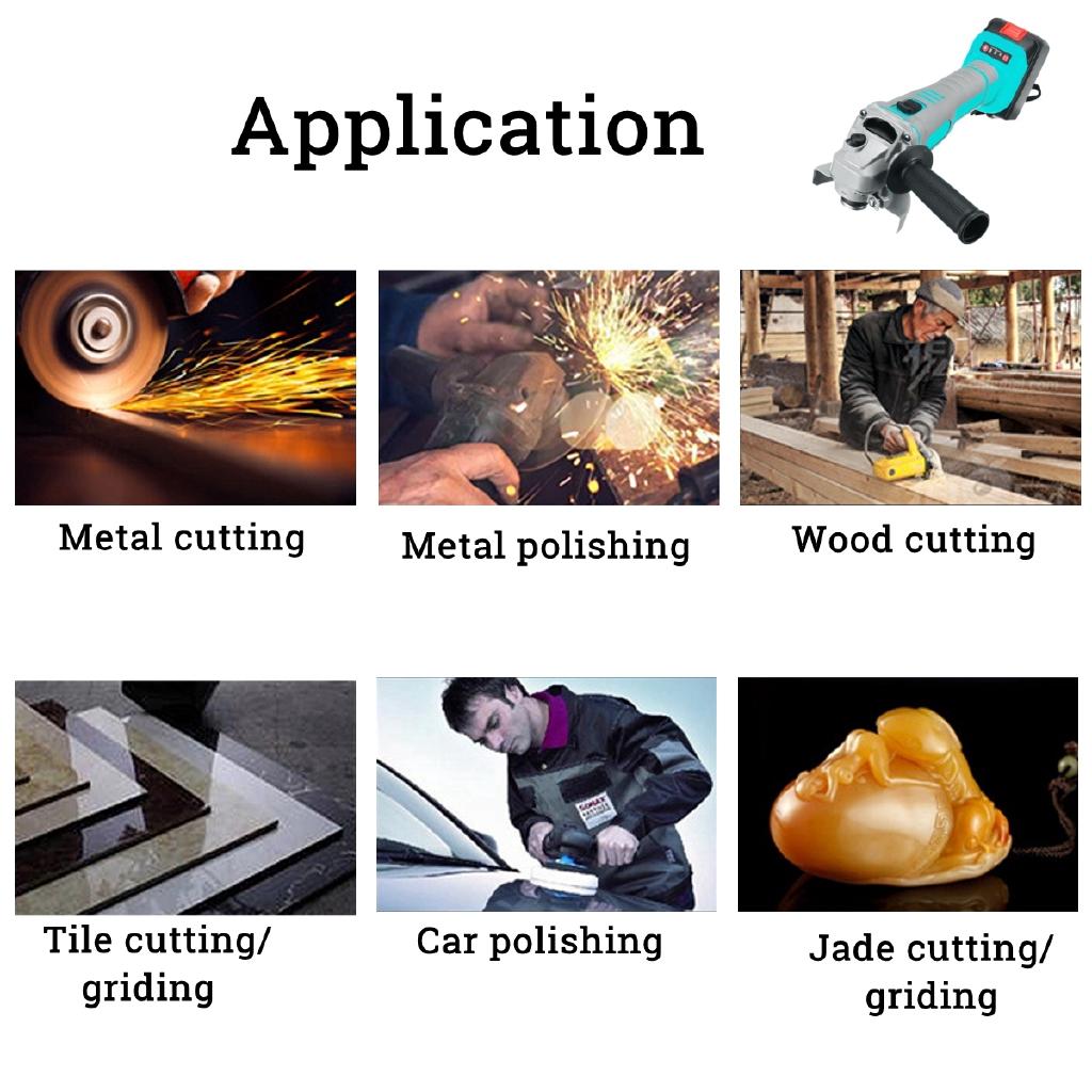 Electric Brushless Angle Grinder Polishing Machine 188VF/218VF Cordless Polisher Cutting Tool Set With 1/2 Li-ion Battery