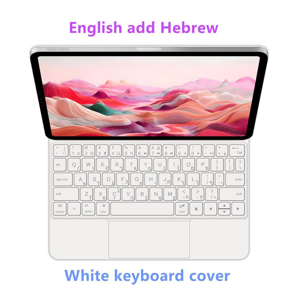 Магнитный чехол-клавиатура Bluetooth для iPad 10/11 Magic Keyboard 10,9 дюйма - Поддерживает русский, японский, корейский и немецкий языки