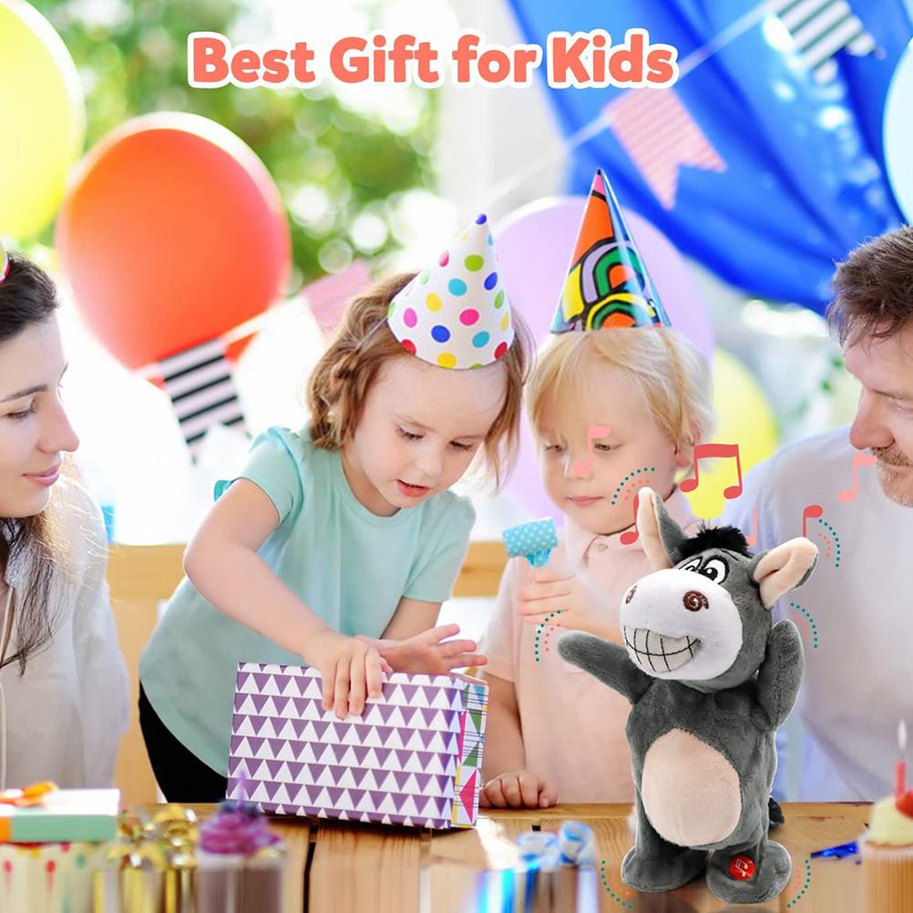 Мягкие игрушки для животных Электрическая забавная кукла-ослик для ребенка 72 детские песни Мягкие игрушки Ходьба и