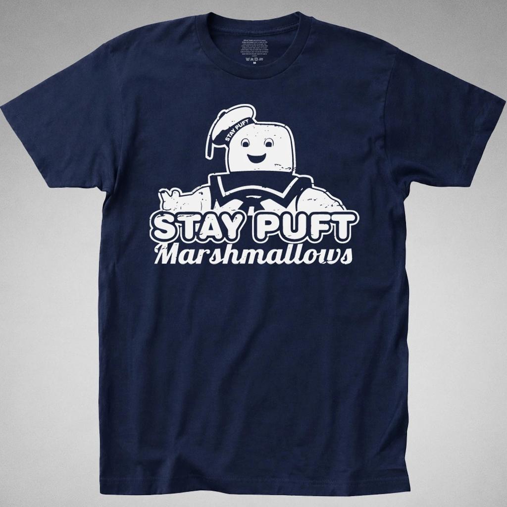 Stay Puft T SHIRT marshmallows puffed man horror movie funny retro 80s movie