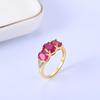 Редкое драгоценное женское кольцо с натуральным рубином, серебро 925 пробы, элегантный изысканный подарок на годовщину и помолвку