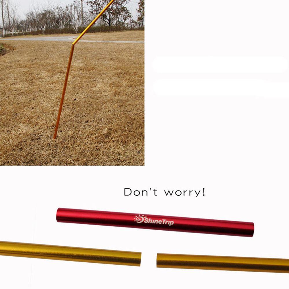 Red/Silver Outdoor Aluminum Alloy Tent Pole Pipe Single Rod Mending Repair Tube Tent Accessories