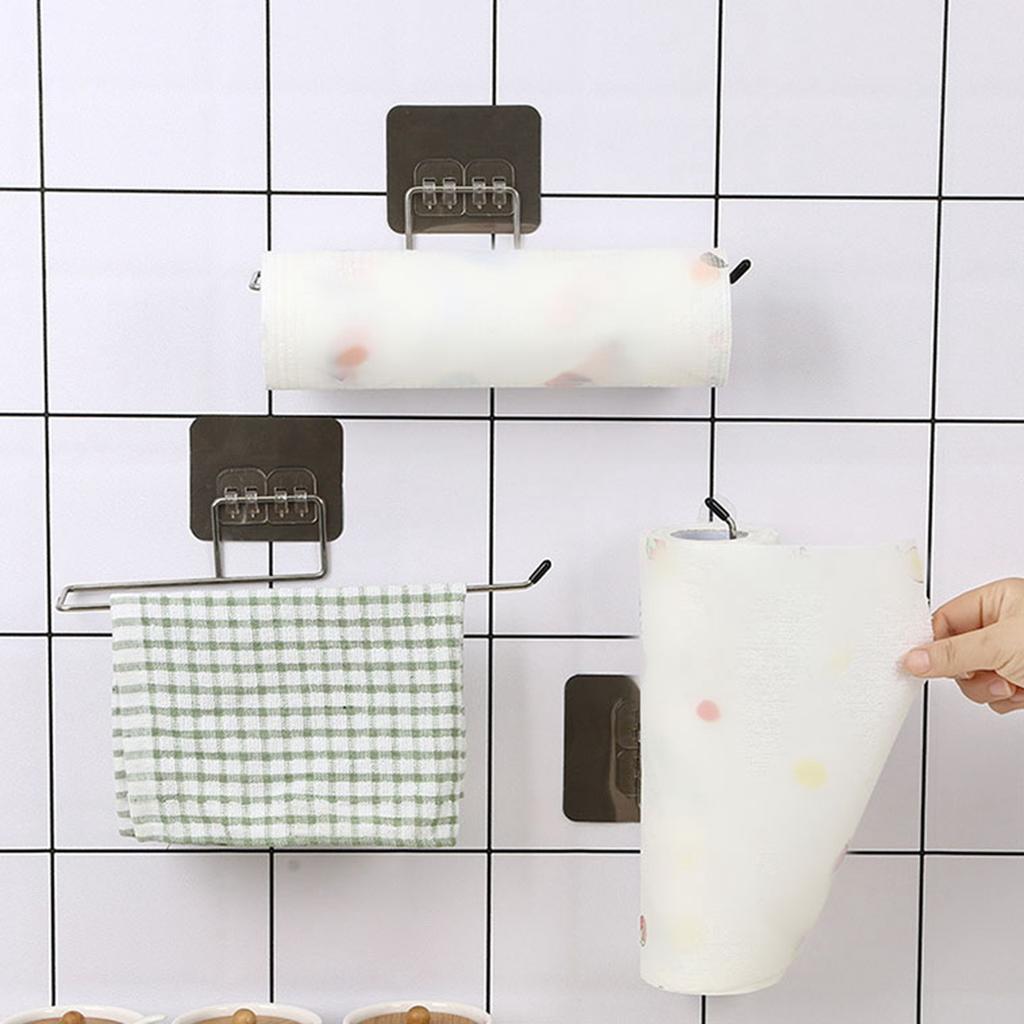 Держатель для полотенец настенный одноразовый держатель для полотенец из нержавеющей стали для кухни и ванной комнаты