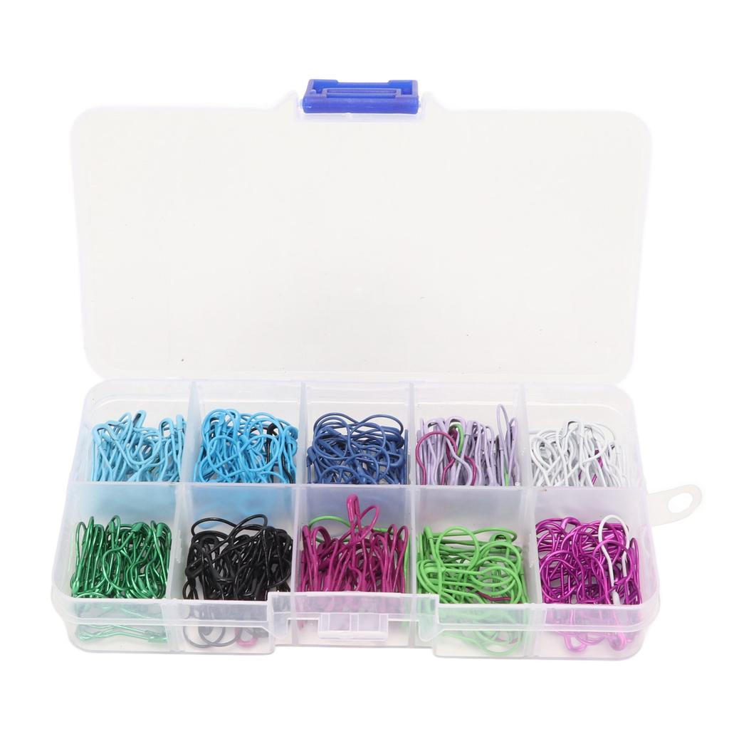 300pcs Safety Bulb Pins Rust Prevention Colored Iron Stitch Markers Crochet Markers with Plastic