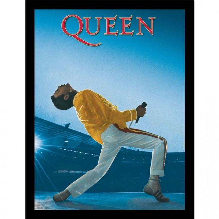 Queen Плакат Live At Wembley в рамке