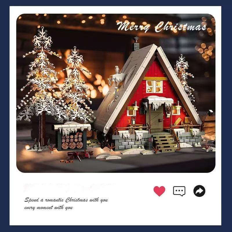 Romantic Christmas Building Blocks Toys, Christmas Snow House Diy Building Model Assembly Ornaments, Children'S Holiday Gifts