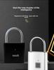 Waterproof and Rust-proof Outdoor Smart Fingerprint Padlock for Secure Door and Cabinet Locking. Anti-theft Electronic Lock with Password Protection.