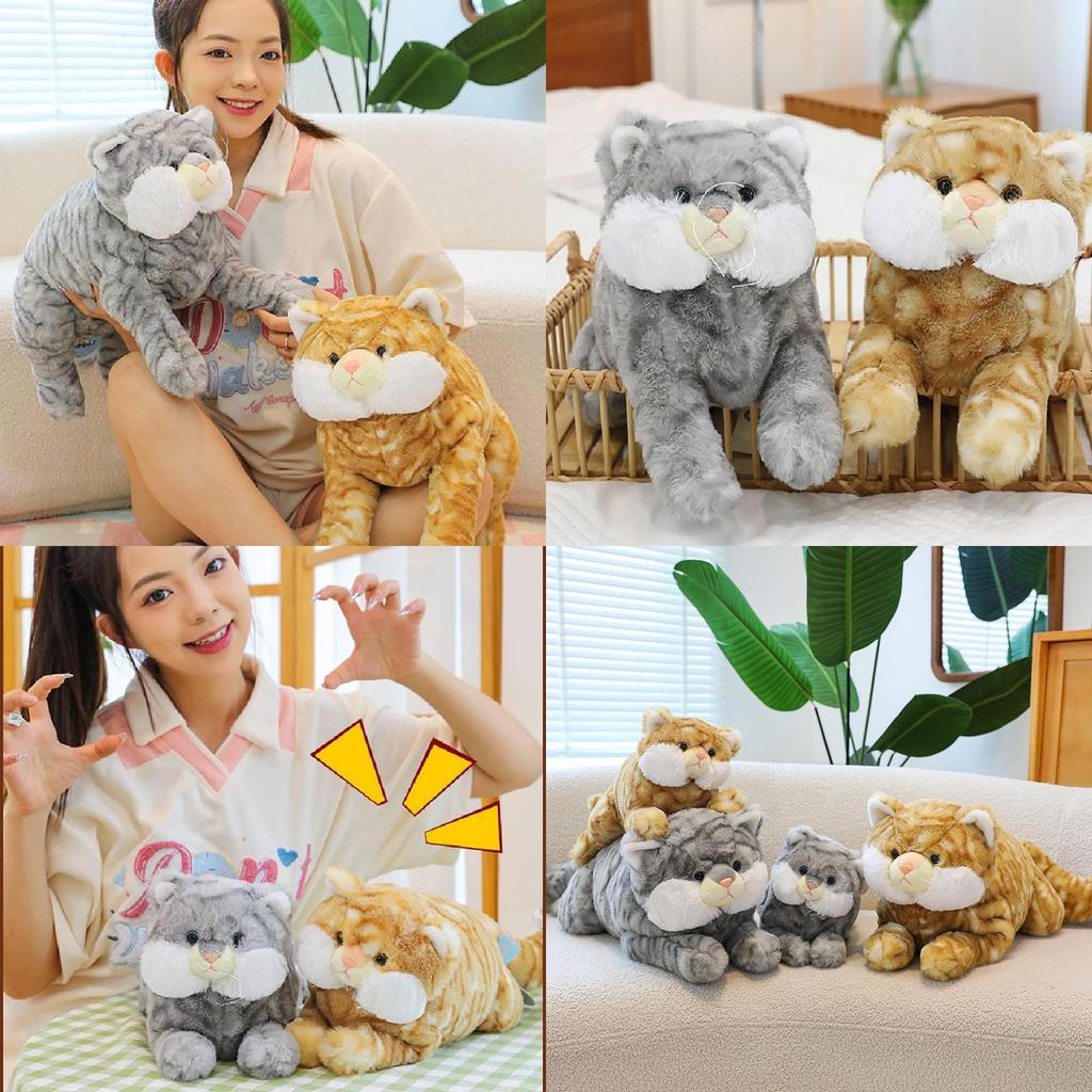 Adorable Spotted Cat Plush Toy Ultra Soft Stuffed Animal For Kids And Home Decor