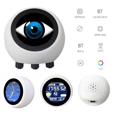 DeepSeek AI Голосовой чат-робот ESP32-S3 1,28-дюймовый ЖК-дисплей N16R8 Умный электронный глаз Часы Настольный espHome Ассистент Для XiaoZhi
