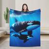 Orcinus orca Уютные одеяла Модные пледы для самолета, кровати, спальни Фланелевое покрывало Чехол для дивана-кровати