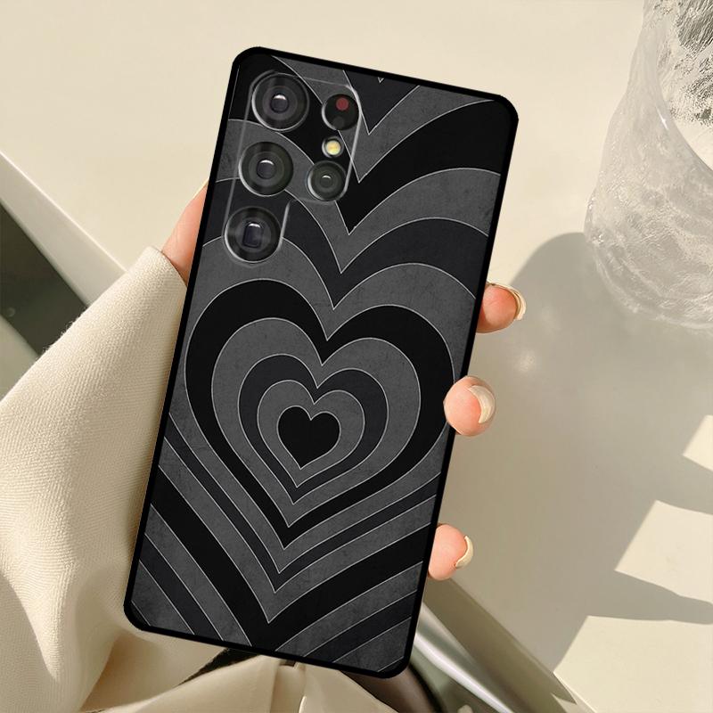 Latte Love Тоннель Коричневое Сердце Чехол Для Samsung Galaxy S22 Ultra S21 S20 S24 S25 Ultra S9 S10 Plus S23 FE S25 FE Задняя Крышка
