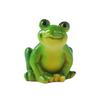 Garden Miniature Frog Statue Indoor Outdoor Sitting Frog Figurine Resin Cartoon Animal Sculpture Flower Pot Microlandscape Decoration Ornament