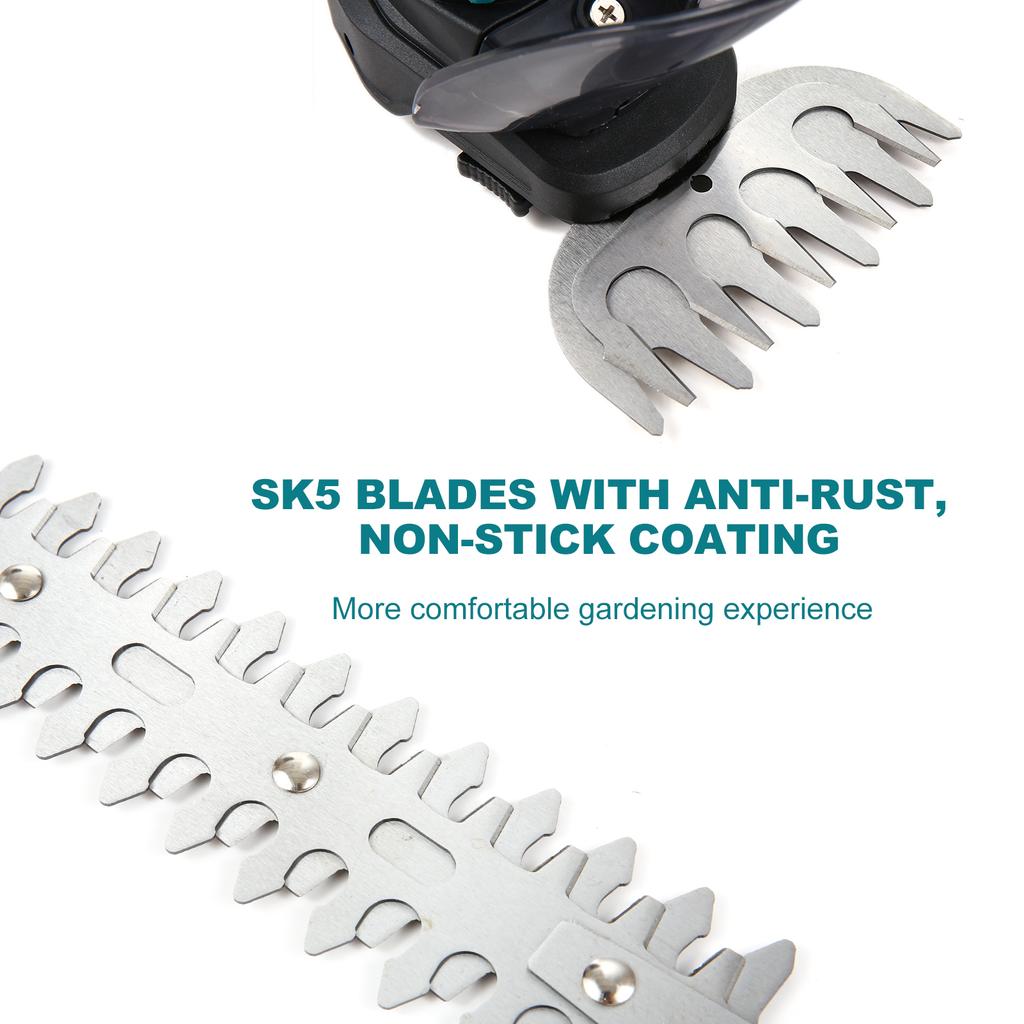 20V Cordless Grass Shears, Handheld Grass Trimmer, 2 In 1 Electric Grass Clippers & Power Hedge