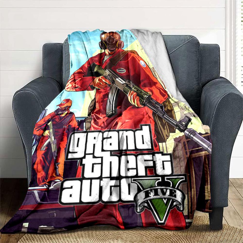 Gta Blanket Soft Warm Cozy Suitable for Livingroom Picnics Sofa for All Occasions Modern Suitable for Gifting Relatives and Friends