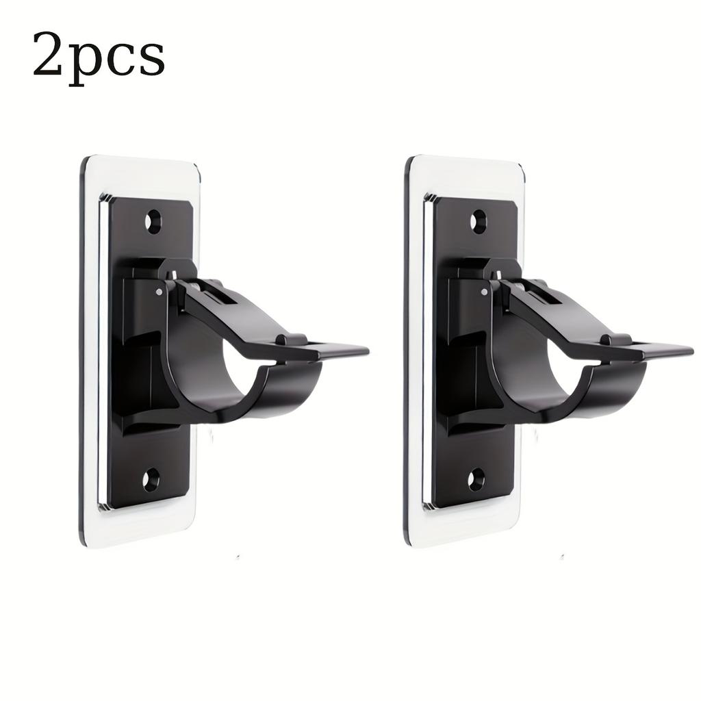 Nail-free removable curtain bracket for walls and ceilings up to 1.2 inch curtain rod no punching installation