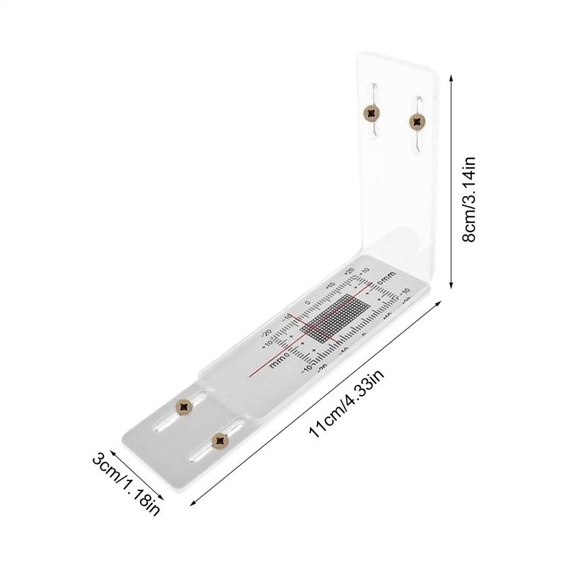 L Shape Acrylic Ruler Crack Monitoring Record for Detection Tracking Building Internal External Wall Crack Monitoring Tool