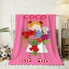 cute cartoon funny girl art c-cocos chan Throw 240g Flannel Blanket Lightweight Soft Skin-friendly Summer Thin Throw Blanket