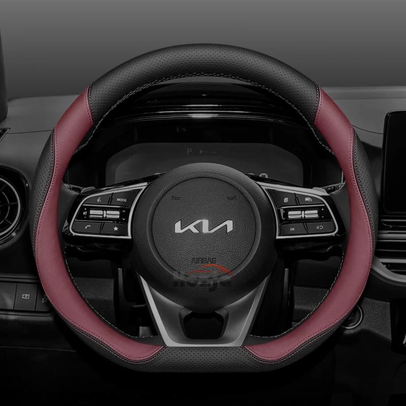 Кожаная накладка на руль автомобиля для Kia Sportage Sorento Niro Picanto K5 K3 K4 Xceed Ev9 Ev3 Ev6 Forte 2011 - 2024 2025 2026