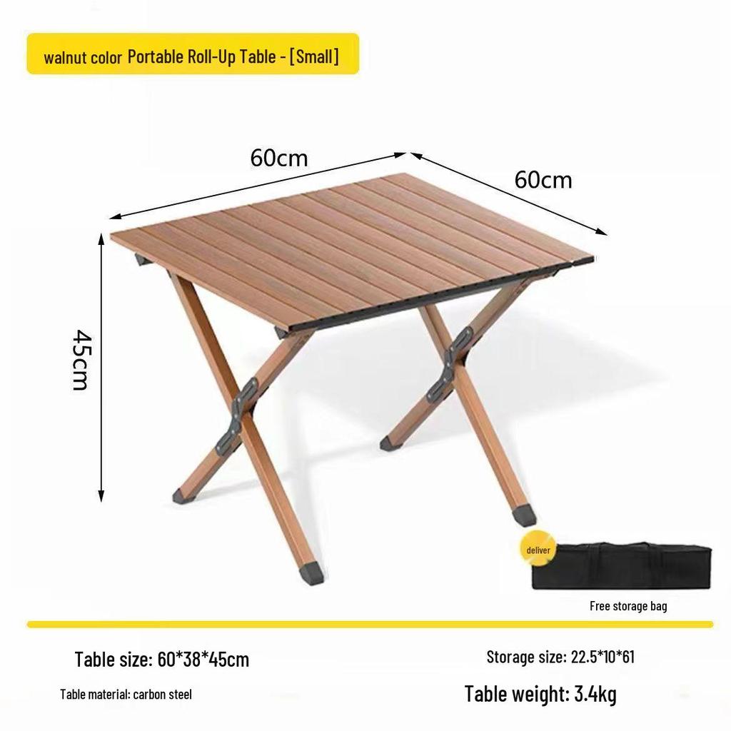 Портативный складной набор стола и стульев для кемпинга - Сворачиваемая конструкция для пикников на природе и торговых точек
