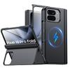 Для Google Pixel 10 Pro Fold с магнитной зарядкой [Скрытая подставка][Защитное стекло][Защита шарнира] Тонкий ударопрочный защитный чехол для телефона - Черный