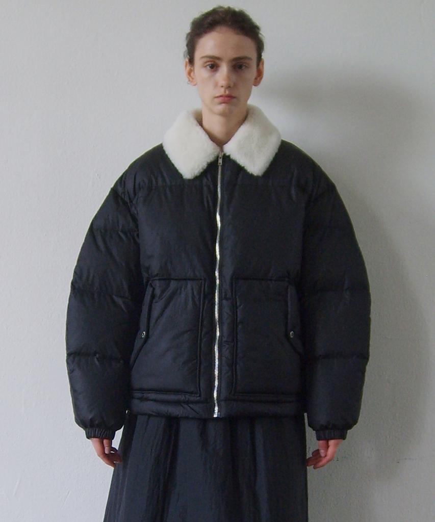En Or Shearing Collar Padding Jacket - Black