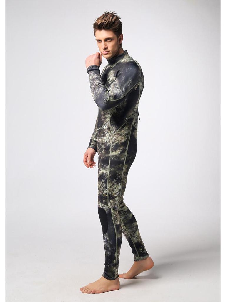 Мужской камуфляжный неопреновый гидрокостюм Menadi 1,5 мм - Цельный гидрокостюм для тепла и защиты от холода