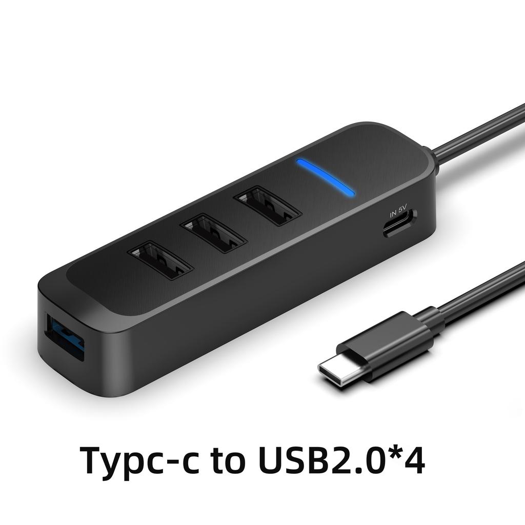 4 Ports USB 3.0 Hub With Power Adapter Multi USB Splitter Hub For Computer Accessories Multiple Expander USB2.0 Type C HUB