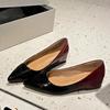 Модные осенние новые туфли на плоской подошве, женская мода, остроносые, с неглубоким вырезом, сочетающиеся по цвету, с мягкой подошвой, противоскользящие, износостойкие, низкие
