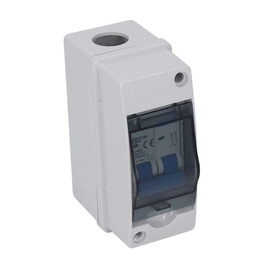 DC Disconnect Switch 40A Protective Transparent Cover Miniature Circuit Breaker with IP65 Distribution Box 1000V