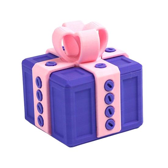 3D Printed Annoying Gift Box with Screws Christmas Puzzle Present Box Prank Case Home Office Desktop Decoration Ornament Joke Gag Gift