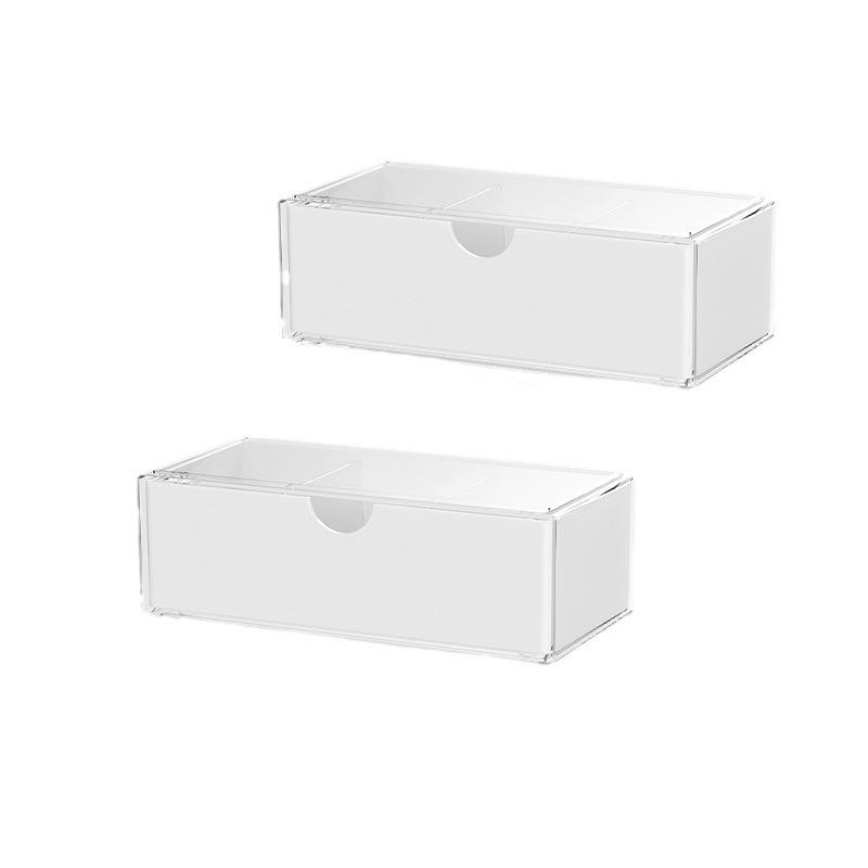 Прозрачный зеркальный шкаф-органайзер: Узкий косметический ящик и настольный органайзер для ручек