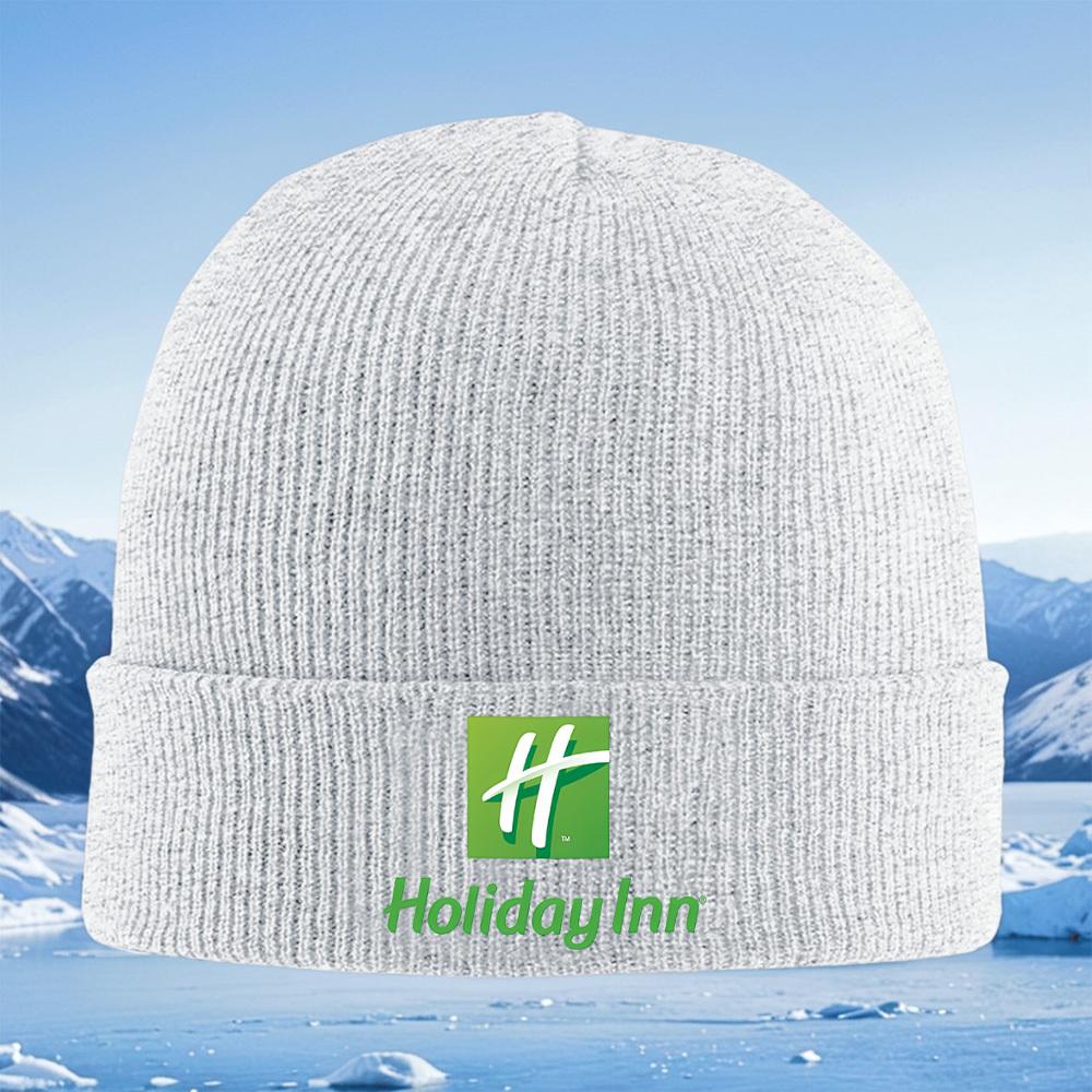 Green logo hotel brand name Men Women Unisex Knitted Hat Beanie Pullover Cap Winter Thermal Warm Christmas Outdoor Cycling Hikin