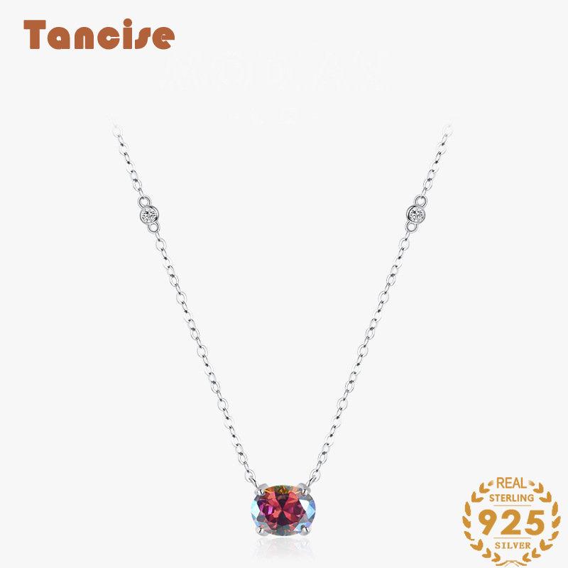 Танцизное женское ожерелье с подвеской в классическом стиле из стерлингового серебра 925 пробы с цирконом, модный подарок