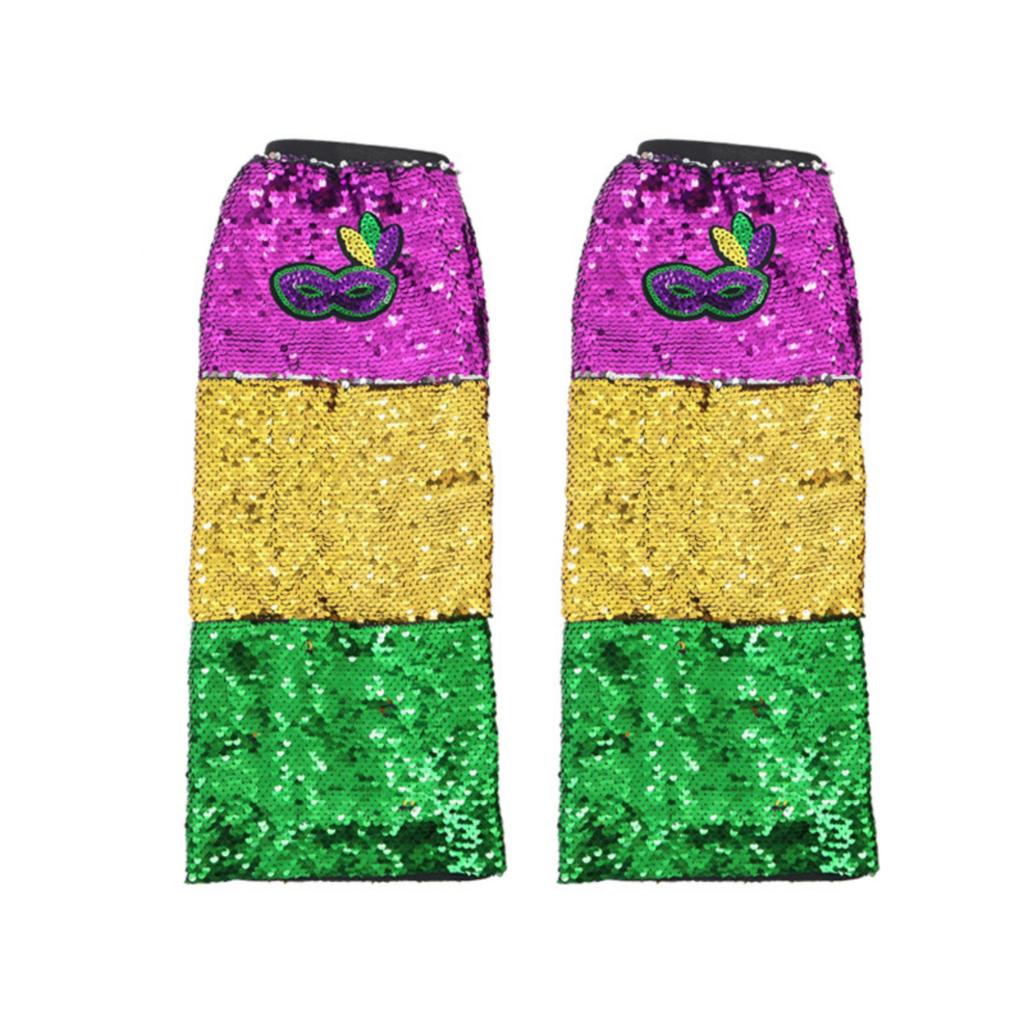 Carnival Ball Fashion Metalliced Sequin Leg Warmers, Evening Dress-up Performance Props