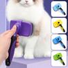 Self-Cleaning Cat Slickers Brush Anti-Rust Pet Grooming Comb For Removing Hair Knots