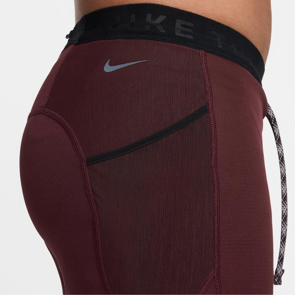 Nike Lunar Ray Running Tight Warm Breathable Sports Long Pants Men Bottoms Burgundy FB8599-652