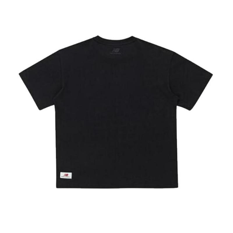 New Balance Футболка Half Club Nbned32743 Bk Nbsc с большой графикой, унисекс, с коротким рукавом