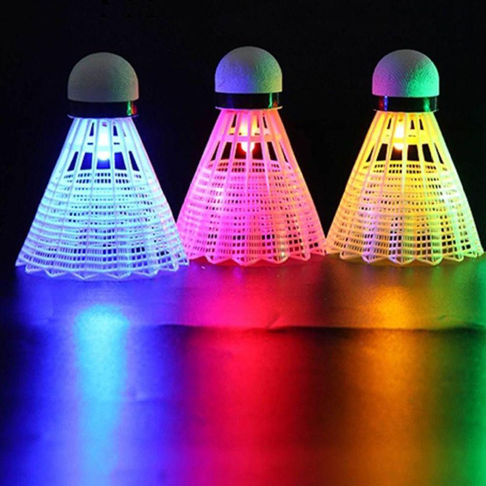 Glowing LED Badminton Light-up Lighting Shuttlecocks Training Luminous Badminton Balls  Dark Night