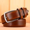 Мужской ремень с пряжкой, повседневный ремень из коровьей кожи, ремень из натуральной кожи, мужской ремень.