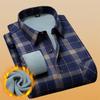Мужская зимняя теплая фланелевая клетчатая рубашка Limeng