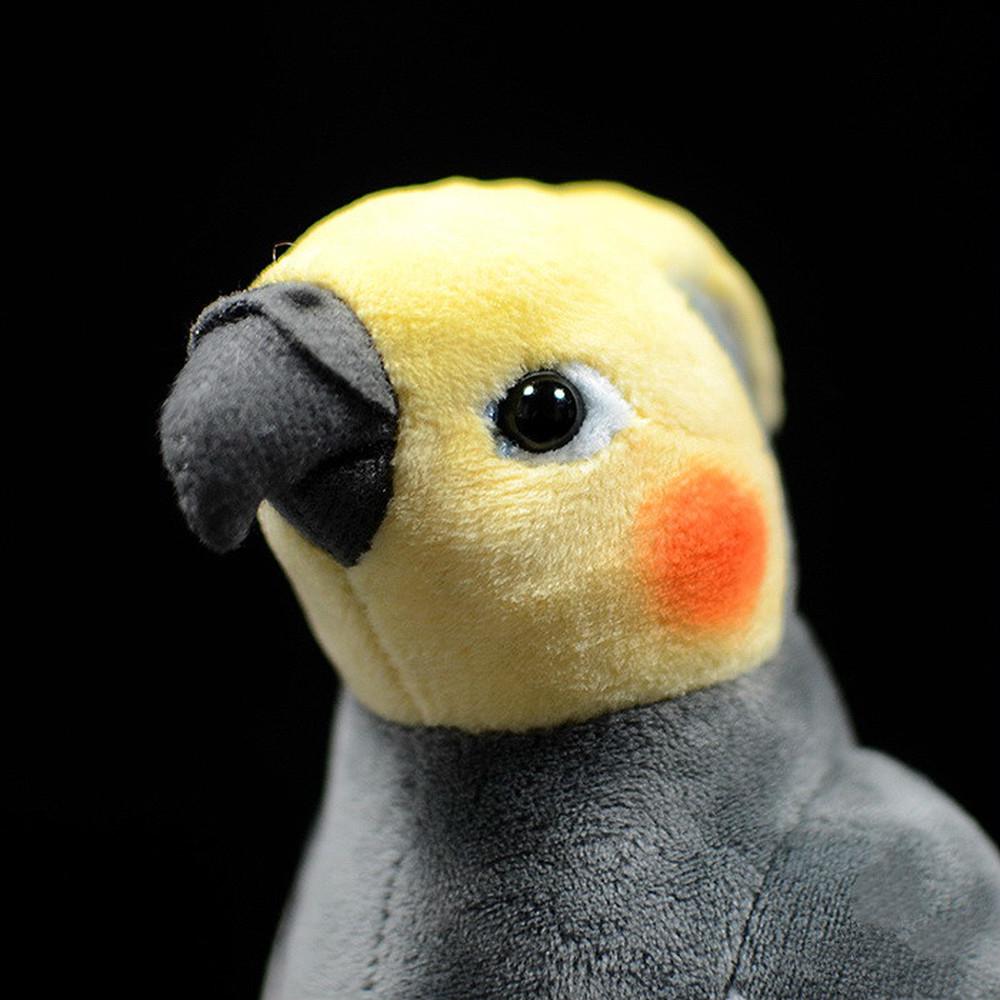 Cute Gray Cockatiel Plush Doll Simulated Bird Parrot Doll Animal Toy Educational Gifts