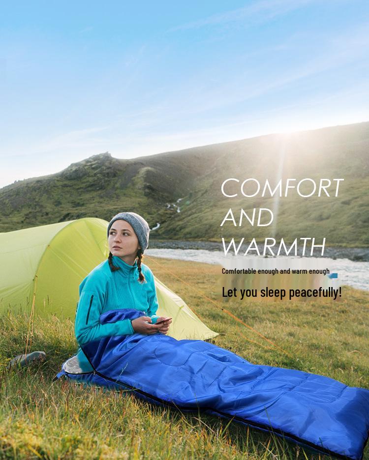 Утолщенный теплый спальный мешок для взрослых для кемпинга на открытом воздухе, устойчивый к загрязнениям