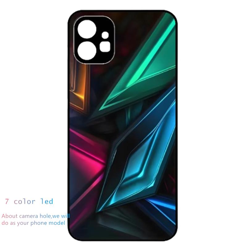 Для Nothing Phone 3a Светодиодный чехол Nothing Phone 3a Pro Вспышка Fundas Защита камеры Светящийся задний чехол Для Nothing Phone 1 2 3