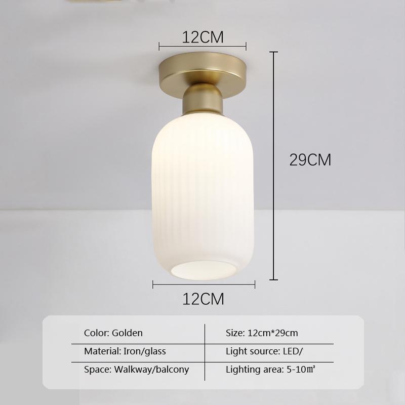 Скандинавский потолочный светильник стеклянная лампа балкон домашний гардеробный светильник роскошь американский простой коридор прихожая проходной светильник